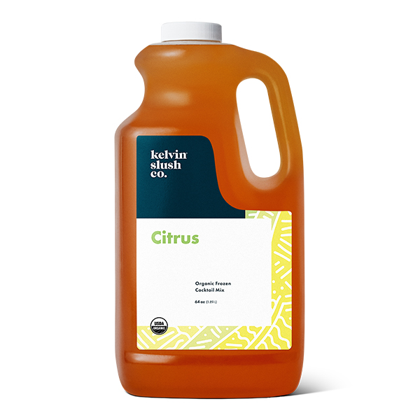 Isolated image of a bottle of Kelvin Slush Co. Citrus Mix